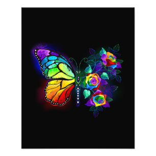Foto Borboleta-flor-arco-íris