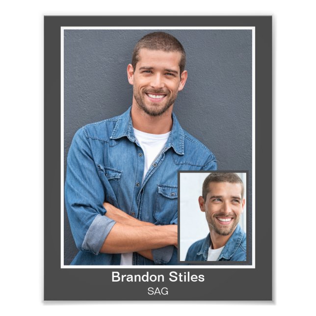 Foto Borderline Actor Headshot 8x10 Insert Photo Print (Frente)