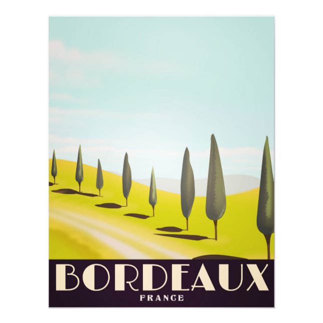 Foto Bordéus, poster de viagens francês do estilo Vinta (Frente)