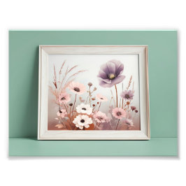 Foto Botânica Minimalista de Flor Selvagem Japandi