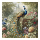 Foto Vintage Peacock Painting