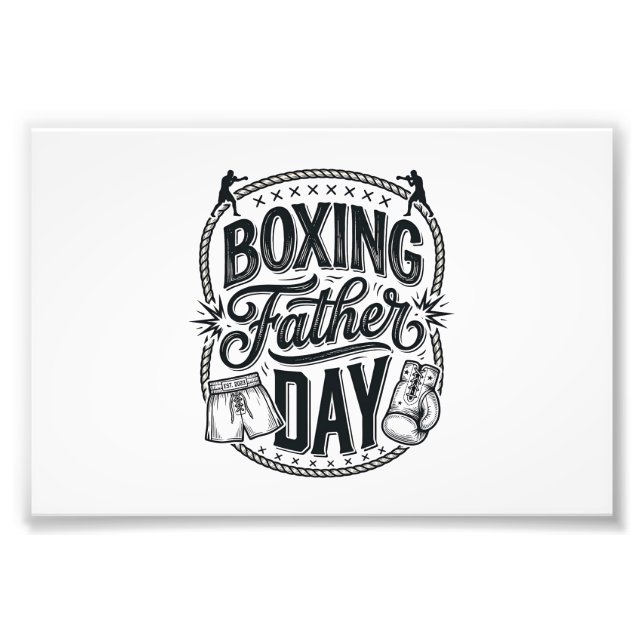 Foto Boxing Father Day Vintage Engraving Shirt Design_1 (Frente)