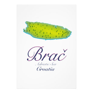 Foto Brač Adriatic Sea, mapa da Croácia