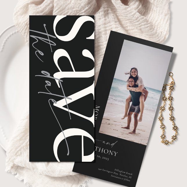 Foto Branca Simples Preta Salva A Data (Criador carregado)