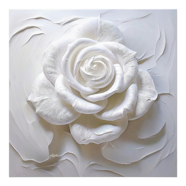Foto Branco sobre Branco - Rosa Esculpida (Frente)