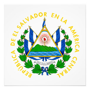 Foto brasão de armas do país El Salvador símbolo emblem
