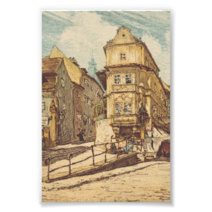 Foto Bratislava por Richard Lux Século Gravura Colorida