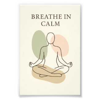 Foto Breathe in Calm Minimalist Meditation Poster