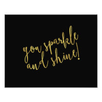 Brilho Brilhante Cotação Faux Gold Foil Glitter