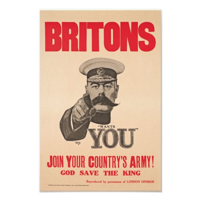 Foto Britons Lord Kitchener Quer Que Você Queira Propag (Frente)