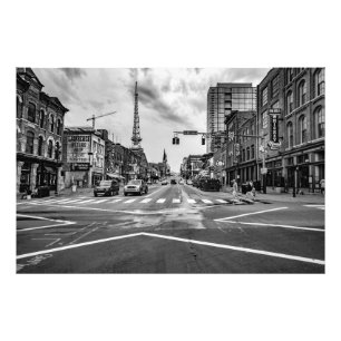 Foto Broadway em Nashville Tennessee preto e branco