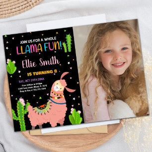 Foto Brown Llama Diversão Llama Convites de Aniver