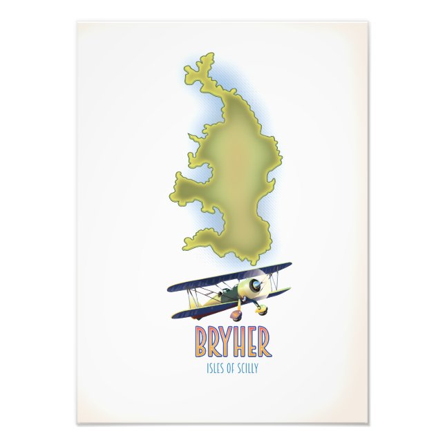 Foto Bryher ilhas de Scilly mapa (Frente)