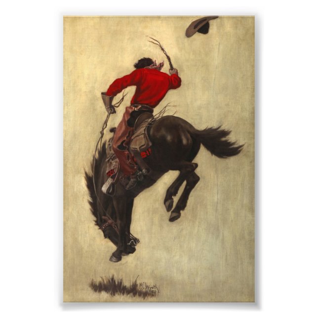 Foto Bucking Bronco por Newell Convers Wyeth (Frente)