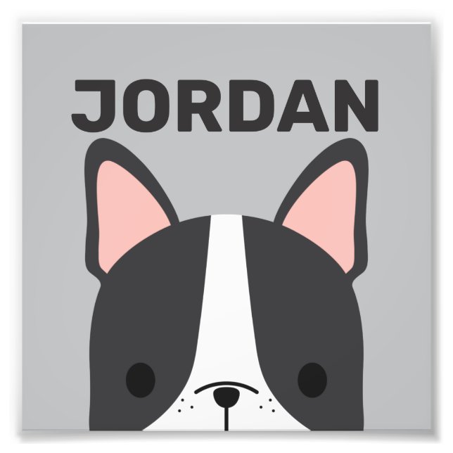 Foto Bulldog Francês Bonito com Nome Personalizado (Frente)