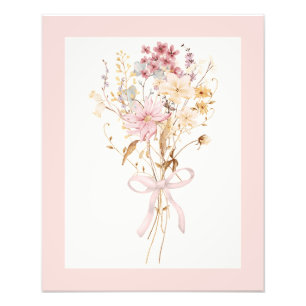 Foto Buquê de flor selvagem rosa pincelado com Arco F