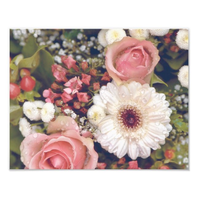 Foto Buquê de Flores Rosas Rosa Românticas (Frente)