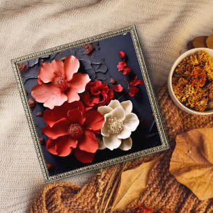 Foto Buquê de Flores Vermelhas e Brancas em Greve