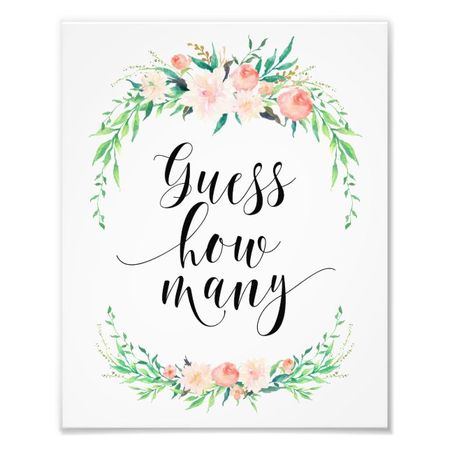 Foto Buquê Delicado Adivinha Quantos Impressão (Frente)