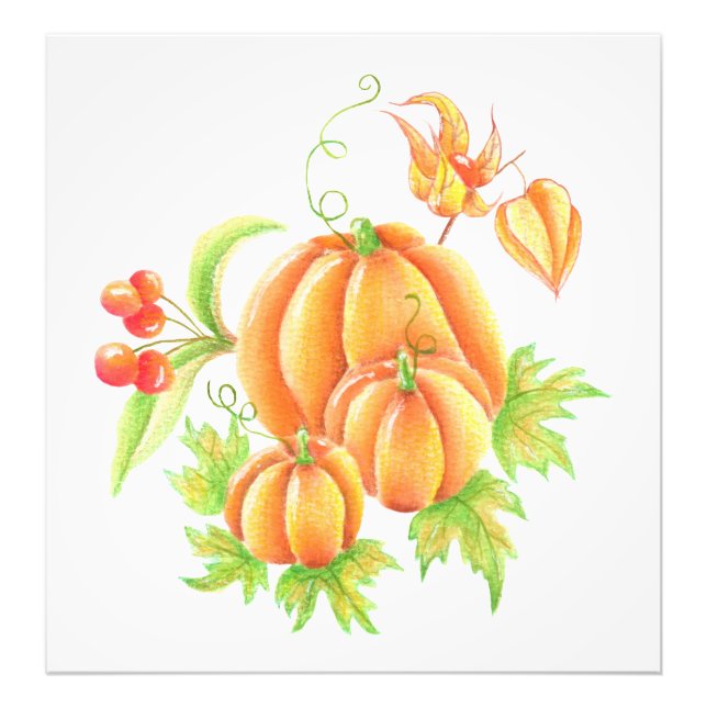 Foto Buquê festivo com abóbora (Frente)