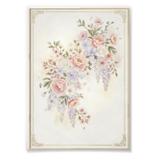 Foto Buquê Floral Elegante de Peônias Rosa e Wisteria