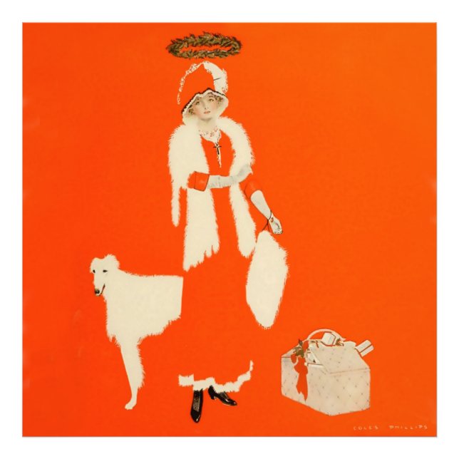 Foto C Coles Phillips “Santa do Presente” Garota Desvan (Frente)