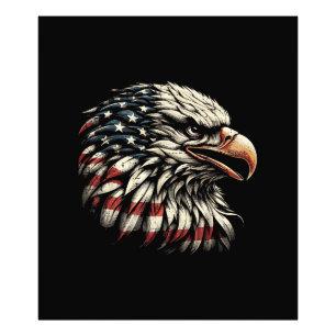 Foto Cabeça de Águia Americana Bandeira Americana EUA P