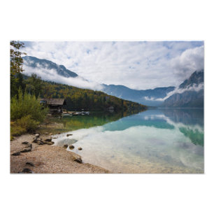 Foto Cabine ao lado do lago Bohinj em Slovenia