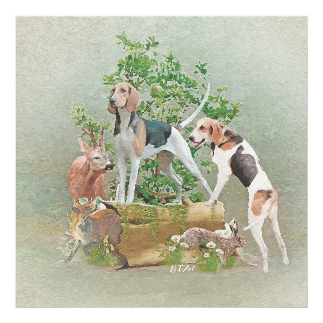 Foto Caça com cães (Frente)