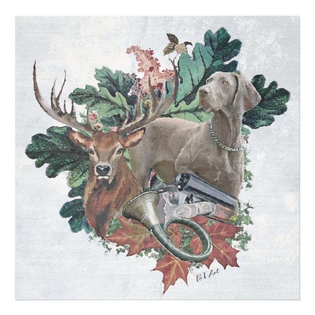 Foto Caça com um Weimaraner, "Espírito de Cinzas" (Frente)