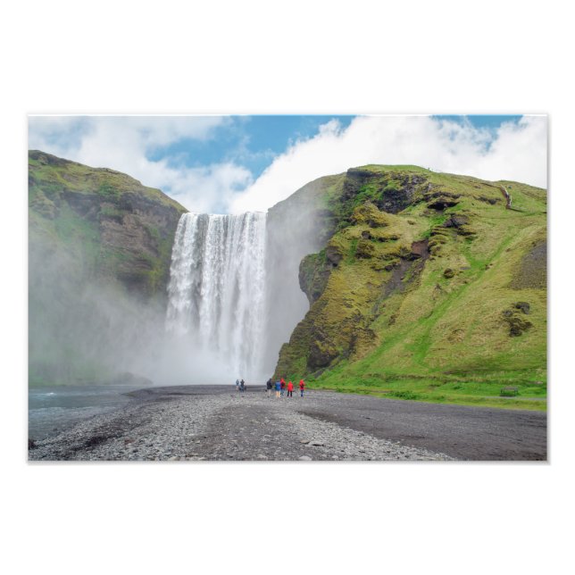 Foto Cachoeira Skogafoss - vila de Skogar, Islândia (Frente)