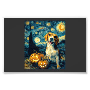 Foto Cachorro Beagle Fofo Abóbora de Halloween Jack O L