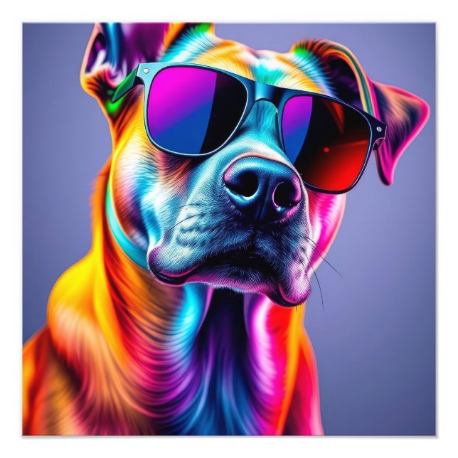 Foto Cachorro com óculos de sol (Frente)