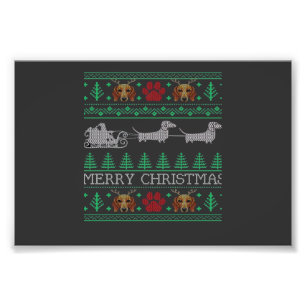 Foto Cachorro de Natal Wiener Dog Dachshund Feio Chri