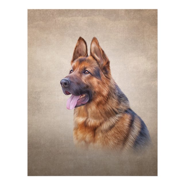 Foto Cachorro do German shepherd de Desenho (Frente)