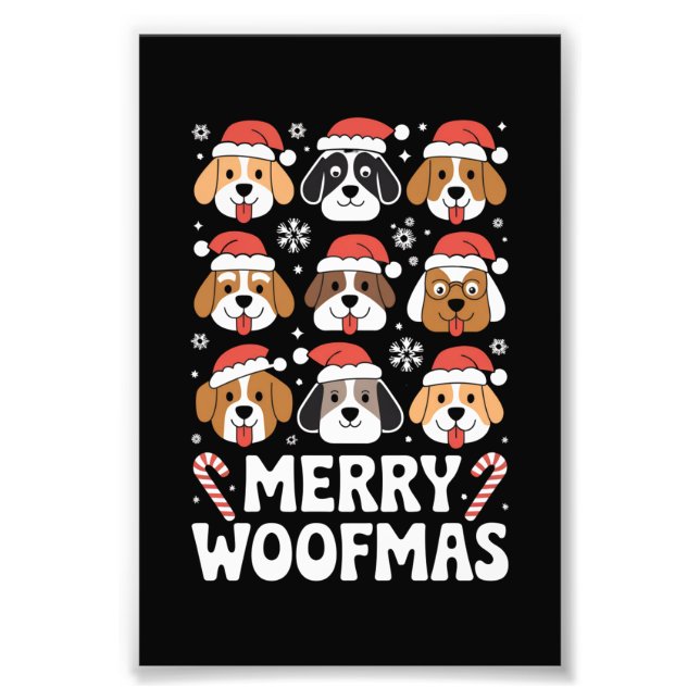 Foto Cachorro Feliz de Natal Woofmas Cachorro (Frente)