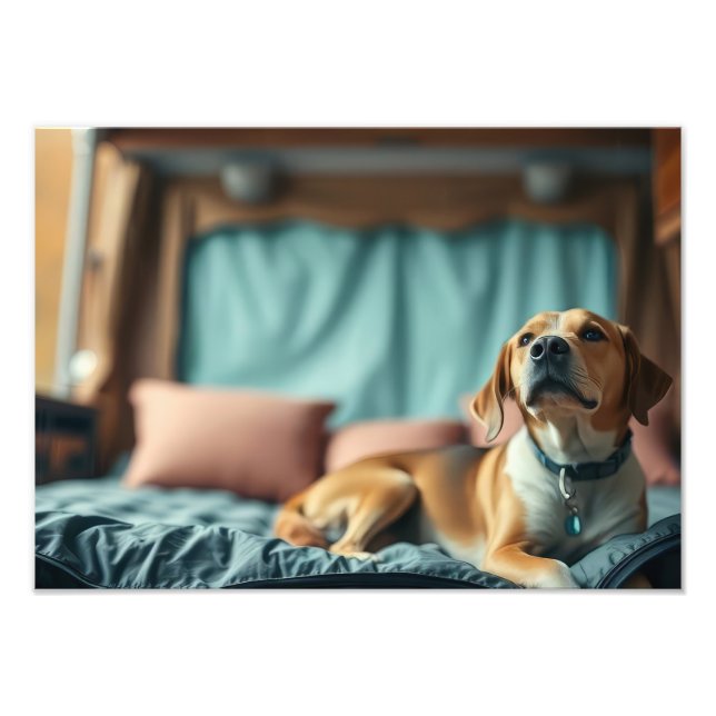 Foto Cachorro na Cama (Frente)