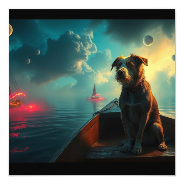 Foto Cachorro no barco (Frente)