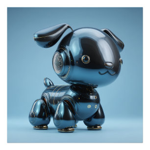 Foto Cachorro Robô Azul Cromo