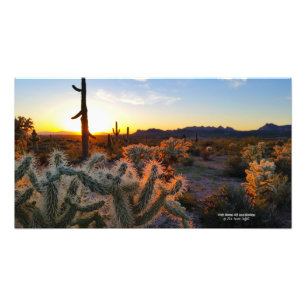 Foto Cactus com superstição por pôr do sol Arizona