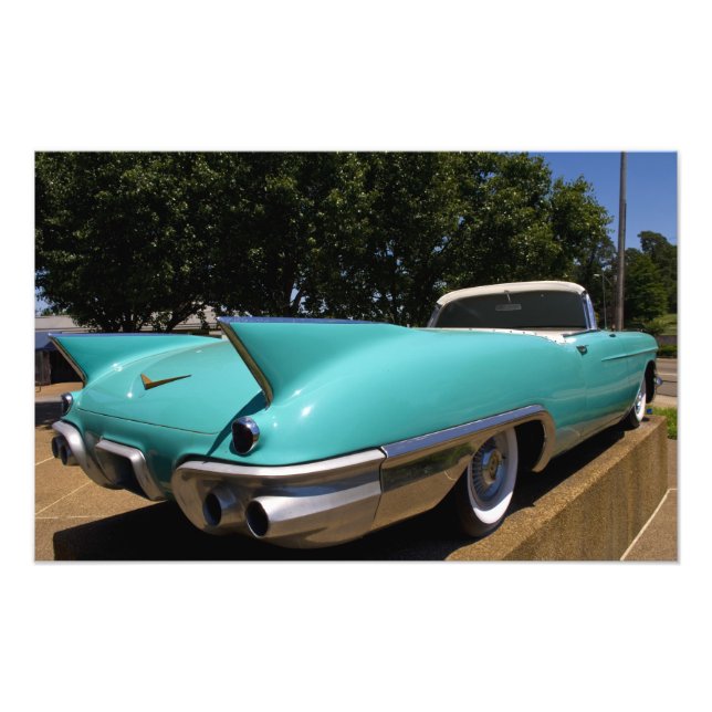 Foto Cadillac conversível verde de Elvis Presley em (Frente)