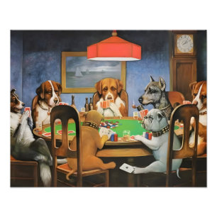 Foto Cães Jogando Poker de Cassius Marcellus Coolidge