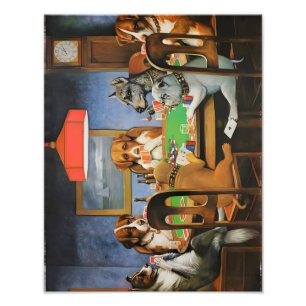 Foto Cães Jogando Poker por Cassius Marcellus Coolidge