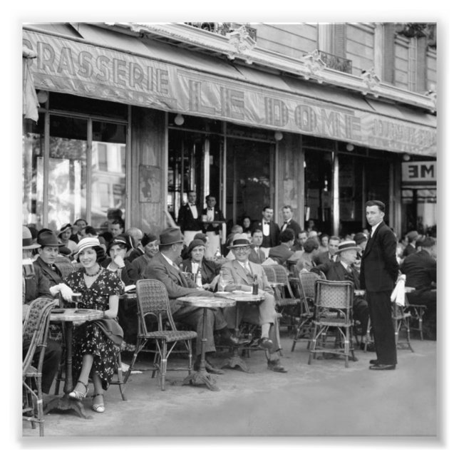 Foto Café Paris Preto e Branco (Frente)