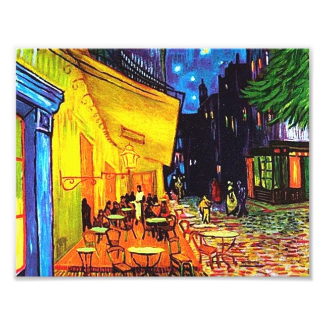 Foto Café Terrace À Noite Pintando Vincent van Gogh (Frente)