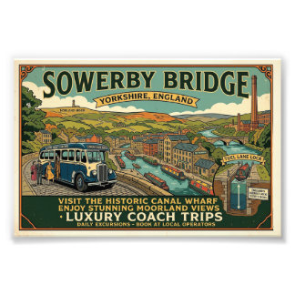 Foto Cais do Canal Histórico de Sowerby Bridge Arte Vin