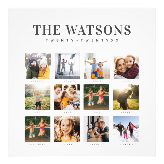 Foto Calendário de Manutenção de Colagem da Família Mod (Frente)