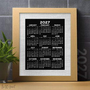 Foto Calendário - Visão vertical do ano de cheio - Pret