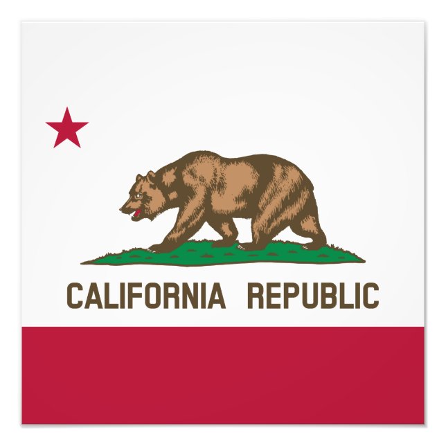 Foto California Cali Republic Bear Flag, EUA States Pho (Frente)