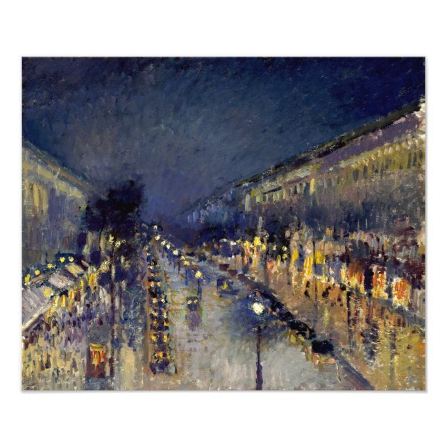 Foto Camille Pissarro - Boulevard Montmartre à Noite (Frente)